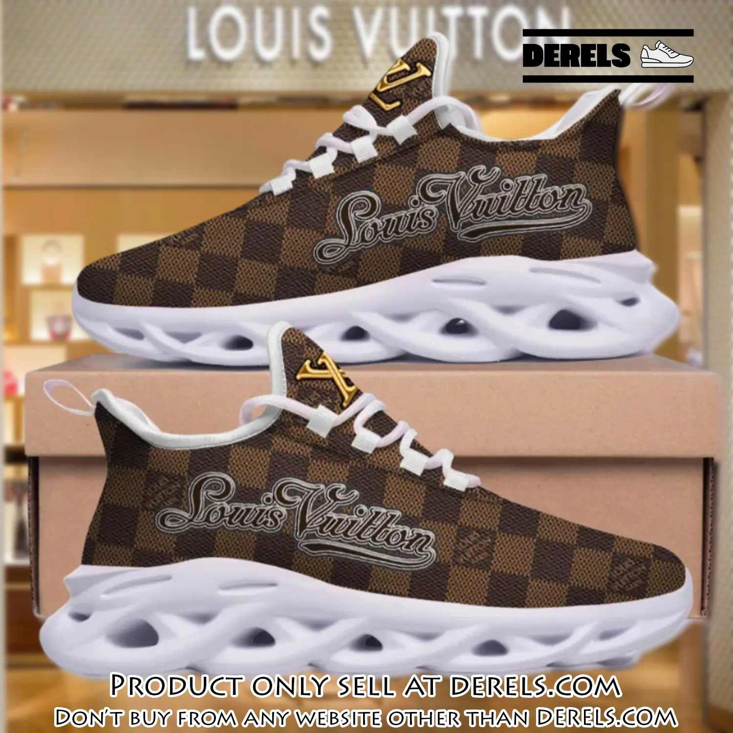 Louis vuitton brown pattern max soul shoes luxury brand gifts for men women dr2037465